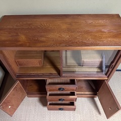 屋久杉 茶箪笥 漆塗り アンティーク 希少 伝統工芸 和家具