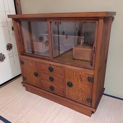 漆塗り　家具　屋久杉　茶箪笥 屋久杉 茶箪笥 漆塗り アンティーク 希少 伝統工芸 和家具