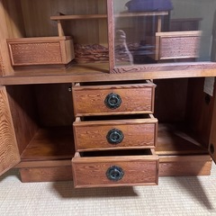 屋久杉 茶箪笥 漆塗り アンティーク 希少 伝統工芸 和家具