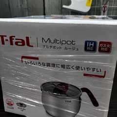 🍲T-fal🍲ティファール🍲マルチポット🍲ルージュ🍲ステンレス🍲お知らせマーク🍲オプティスペースIH🍲No.753※現金、クレジット、スマホ決済対応の画像