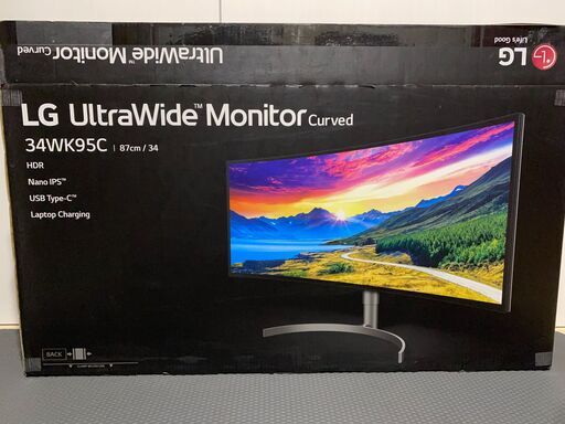 PCモニター】(箱付)LG 34WK95C