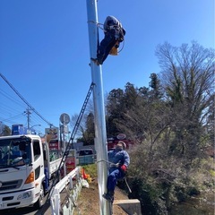外線電気工事　信号機の設置移設　街路灯照明設置　園内電気設備設置等の画像