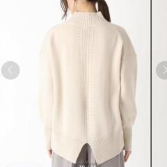 ハッシュアッシュ　長袖ニット　セーター　冬服　タートルネック　ハイネック　Lの画像