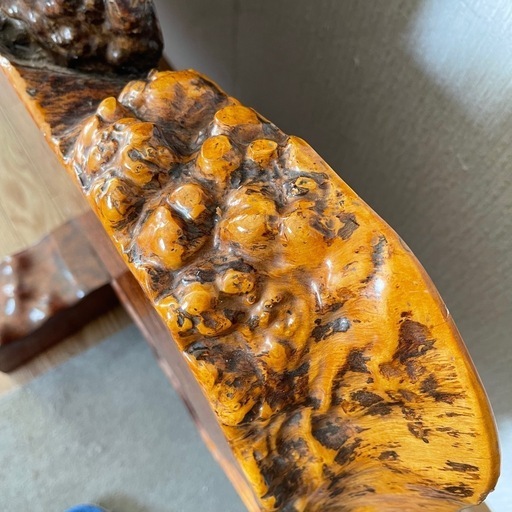 天然木　花梨　葡萄　玉杢　大型衝立　高さ150cm 80kg