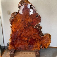 天然木 花梨 葡萄 玉杢 大型衝立 高さ150cm 80kg