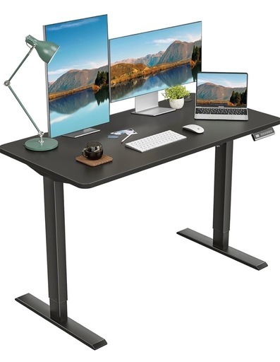 昇降式デスク　自動昇降　ブラック