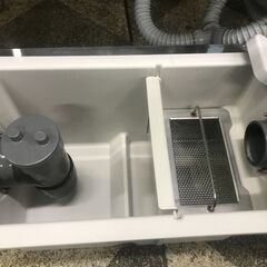 ２槽シンク　1200*450*800BG90*60　シングルレバー付き　グリストラップ付き　中古の画像