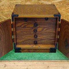 レトロ調民芸家具　小物収納　36×30×33の画像