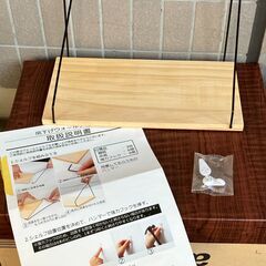【新品・未使用】木製吊り下げウォールフック と 木製２段小物置き