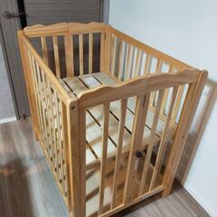 【美品】【中古】【外箱あり】ベビーベッド 大和屋 パタン 