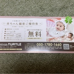 フォトスタジオタートル　優待券・割引券
