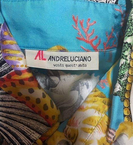 【レアブランド】【値下げ不可?‍♀️】【未使用美品】ANDRE LUCIANO アンドレルチアーノ シルク100%ブラウス