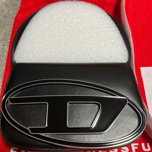 美品✨️Diesel 1DR レザー ハンドバッグ ロゴ ワンダー ブラック