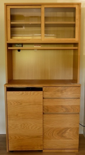 【値下げ】無印良品　カップボード　オーク材