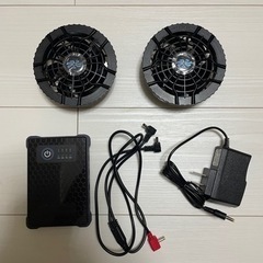 空調服　フルセット　クロダルマ　ジーベックベストLサイズ