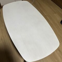  【折り畳み可能＆完成品】シンプルで便利なローテーブル 90cm幅 ホワイト【半額以下】の画像