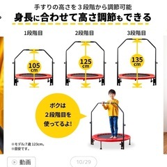 手すり付きトランポリンの画像