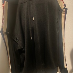 GUCCI / グッチ テクニカルジャージー 　パーカー　2WAY　スウェット　ジャカード ストライプ　メンズ　ブラック　size:XS【中古】