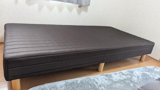 脚付きマットレスベッド シングル ブラック2