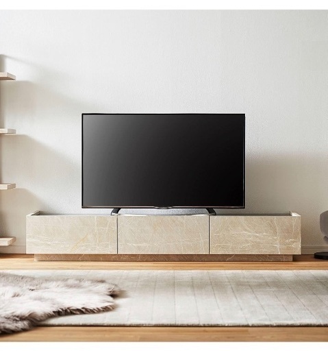 2024年購入　定価7万　美品　ロウヤ　テレビ台　大理石風　ステンレス