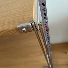 受付終了　ステンレスユニットシェルフ　オーク材棚の画像