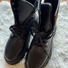 27cm シークレットブーツ　厚底ブーツ　サイドジップ ユニセッ...