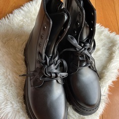 27cm シークレットブーツ　厚底ブーツ　サイドジップ ユニセックス　秋冬物の画像