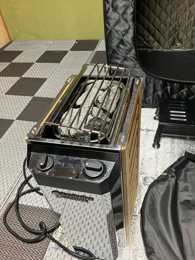 おうちDEサウナ サウナテント 一人用 家 サウナストーブ 100V ポップアップ テント ストーブ本体 簡単設営 サウナ 自宅