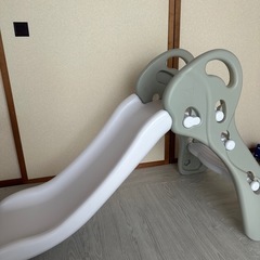 滑り台 おうちサイズ 白×グレー