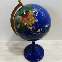 大型 高級天然石の地球儀/手作り工芸品/パワーストーン/天然石/ラピスラズリ/螺鈿細工/世界オブジェ/置物/C0DW0210