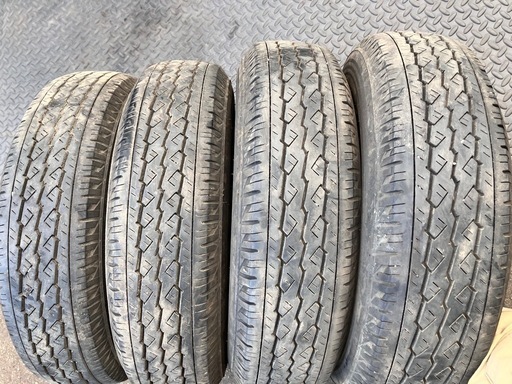 BS BRIDGESTONE V600 165R14LT 6PR 14インチ 夏タイヤ 4本 19年製 バリ溝 ADバン プロボックス