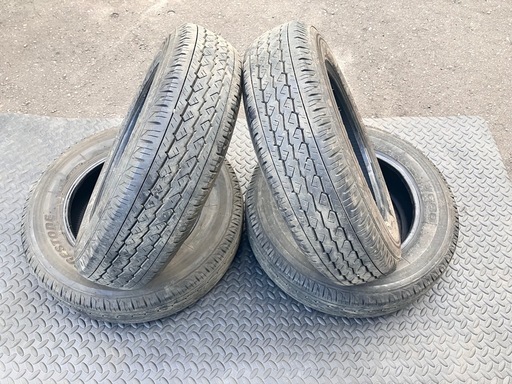 BS BRIDGESTONE V600 165R14LT 6PR 14インチ 夏タイヤ 4本 19年製 バリ溝 ADバン プロボックス サクシード等