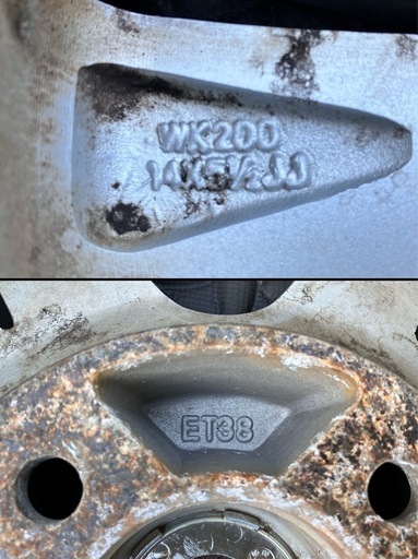 BluEarth Van RY55 2020年製 165/80R14 91/90N LT 社外アルミホイール付き 14インチ 5.5JJ ET38 PCD100 4H ADバン等