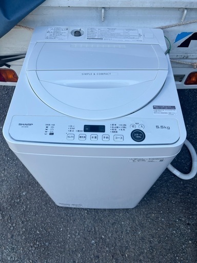SHARP シャープ 全自動洗濯機 洗濯機ES-GE5E-W 2021年製 5.5kg ホワイト