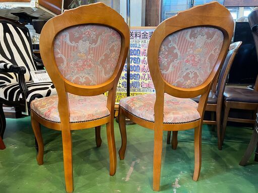 【愛品館八千代店】イタリア製　ロココ調　チェア　２脚セット