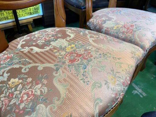 【愛品館八千代店】イタリア製　ロココ調　チェア　２脚セット