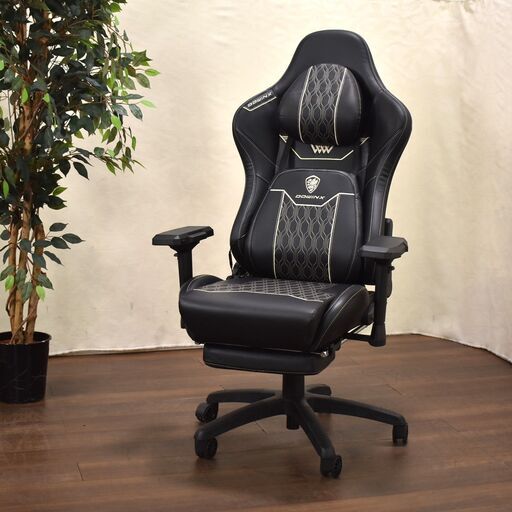 【ヤ取終了10/2】≪zyt1638ジ≫ 美品 Dowinx/ドウィンクス ゲーミングチェア LS-6689L キングブラック 現状品 リクライニングチェア/ワークチェア/椅子/中古家具/宮城県仙台市 60825-08