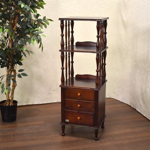 【9/10直販】≪zyt1639ジ≫ Hakuho Furniture GLASGOW オープンシェルフ 飾り棚 ビンテージ家具/電話台/花台/置台/飾り台/レトロ/中古家具/宮城県仙台市 60802-02