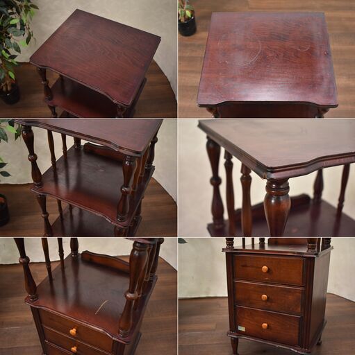 【9/10直販】≪zyt1639ジ≫ Hakuho Furniture GLASGOW オープンシェルフ 飾り棚 ビンテージ家具/電話台/花台/置台/飾り台/レトロ/中古家具/宮城県仙台市 60802-02