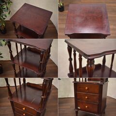 ≪zyt1639ジ≫ Hakuho Furniture GLASGOW オープンシェルフ 飾り棚 ビンテージ家具/電話台/花台/置台/飾り台/レトロ/中古家具/宮城県仙台市 60802-02の画像