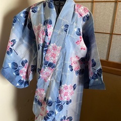 浴衣　アジサイ　ピンク　青