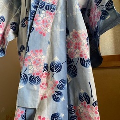 浴衣　アジサイ　ピンク　青の画像