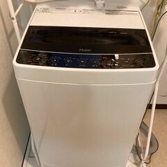 【受付停止】【郵送不可】洗濯機とランドリーラック（収納棚）セット 説明書ありの画像