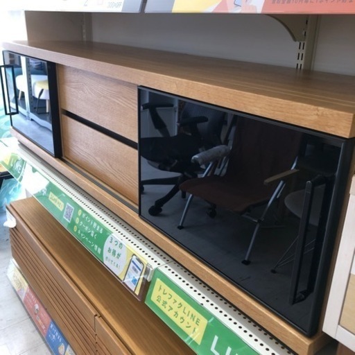 ニトリ　テレビボード　ナチュラル×ブラック