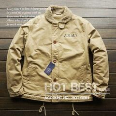 【新品】最高級 U.S.NAVY★裏ボア★ミリタリー★N-1★デ...