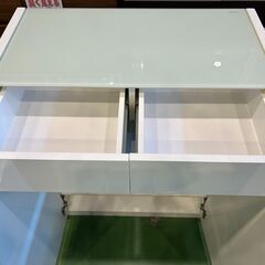 【愛品館八千代店】ガラストップキッチンカウンター　の画像
