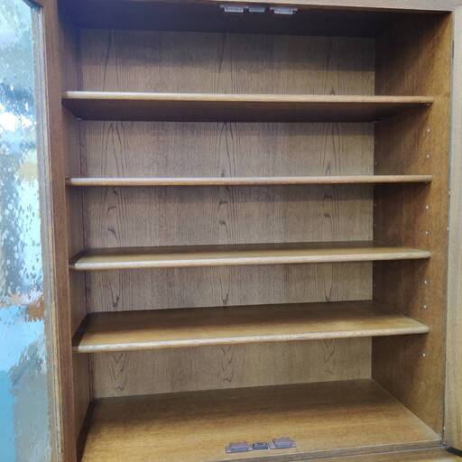 【愛品倶楽部柏店】3枚扉 大型飾り棚 食器棚 和製ヴィンテージ家具