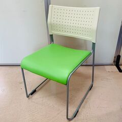 アイリスチトセ ミーティング チェア 椅子 白緑