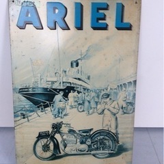 【お値下げしました】アリエル ARIEL 　プレートリキ 看板 ...