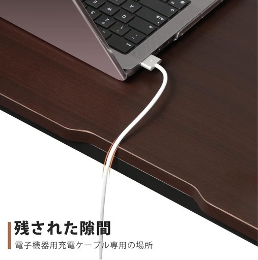 YeTom pc パソコンデスク 幅100cm×奥行48cm 布製引き出し つくえ ラック付き ワークデスク オフィス 収納袋付き 勉強机 学習机 左右入替可 テレワーク 在宅勤務 ダークブラウン